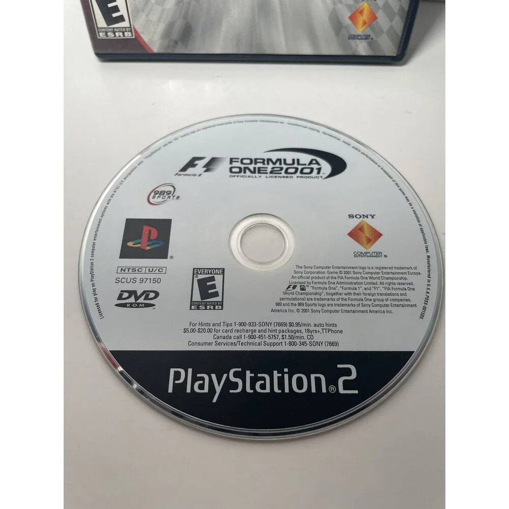 PlayStation 2 Formula One 2001 Game Disc PS2